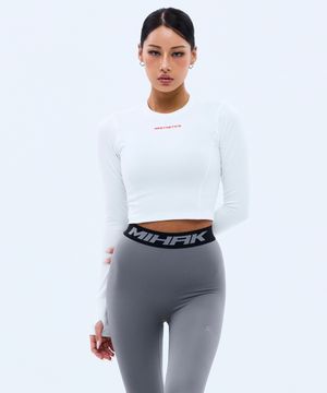 에스테틱 크롭 롱 슬리브 (WHITE)