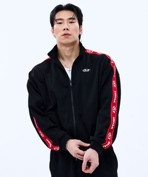 레터링 테이프 트랙 자켓 (BLACK)