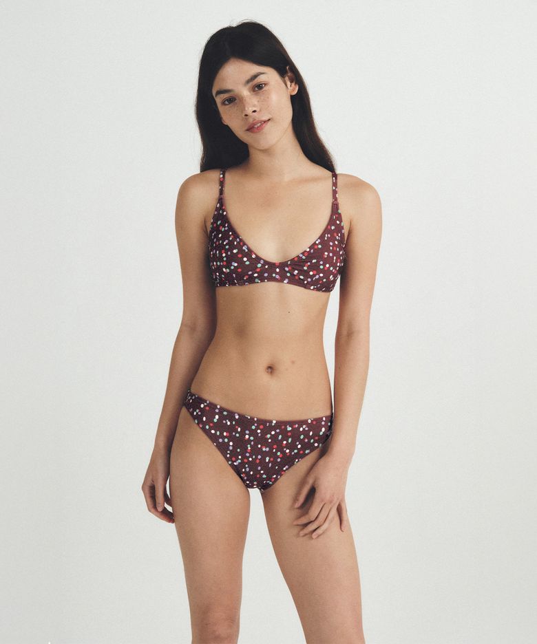 Grumpy Dot BIKINI Top - Cherry Pop