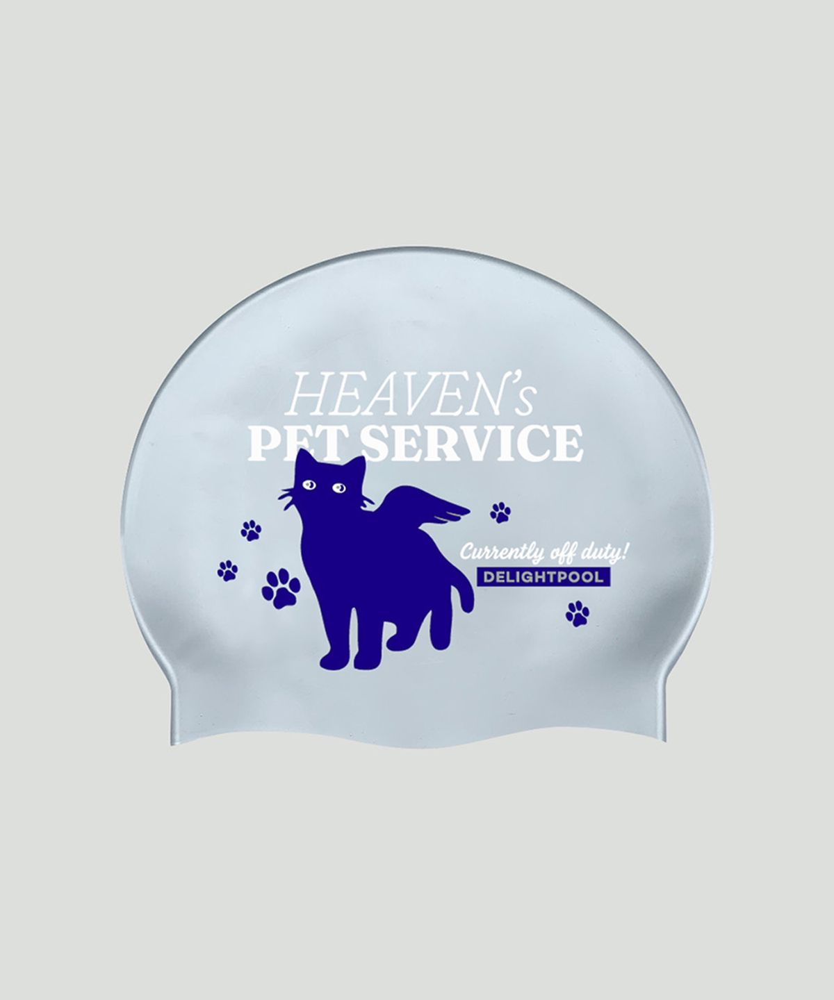 딜라잇풀(DELIGHTPOOL) Off duty cat Swim Cap - Silver
