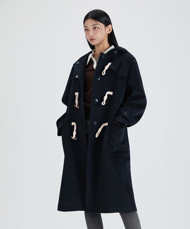 울 블렌디드 더플 롱 코트_MIWJHFV14C