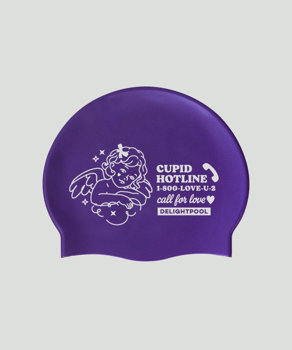 딜라잇풀(DELIGHTPOOL) Cupid Hotline : Angel Swim Cap - Purple
