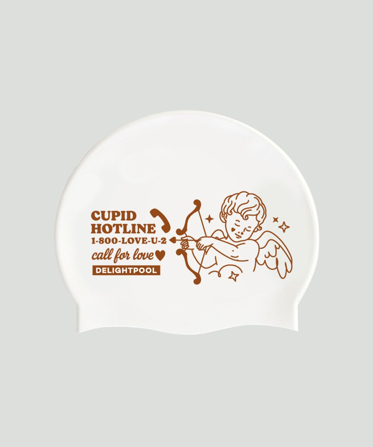 딜라잇풀(DELIGHTPOOL) Cupid Hotline : Archer Swim Cap - White