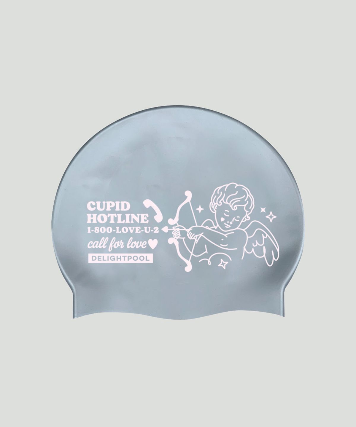 딜라잇풀(DELIGHTPOOL) Cupid Hotline : Archer  Swim Cap - Silver