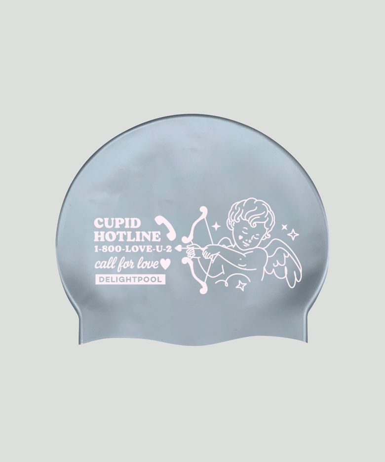 Cupid Hotline : Archer  Swim Cap - Silver