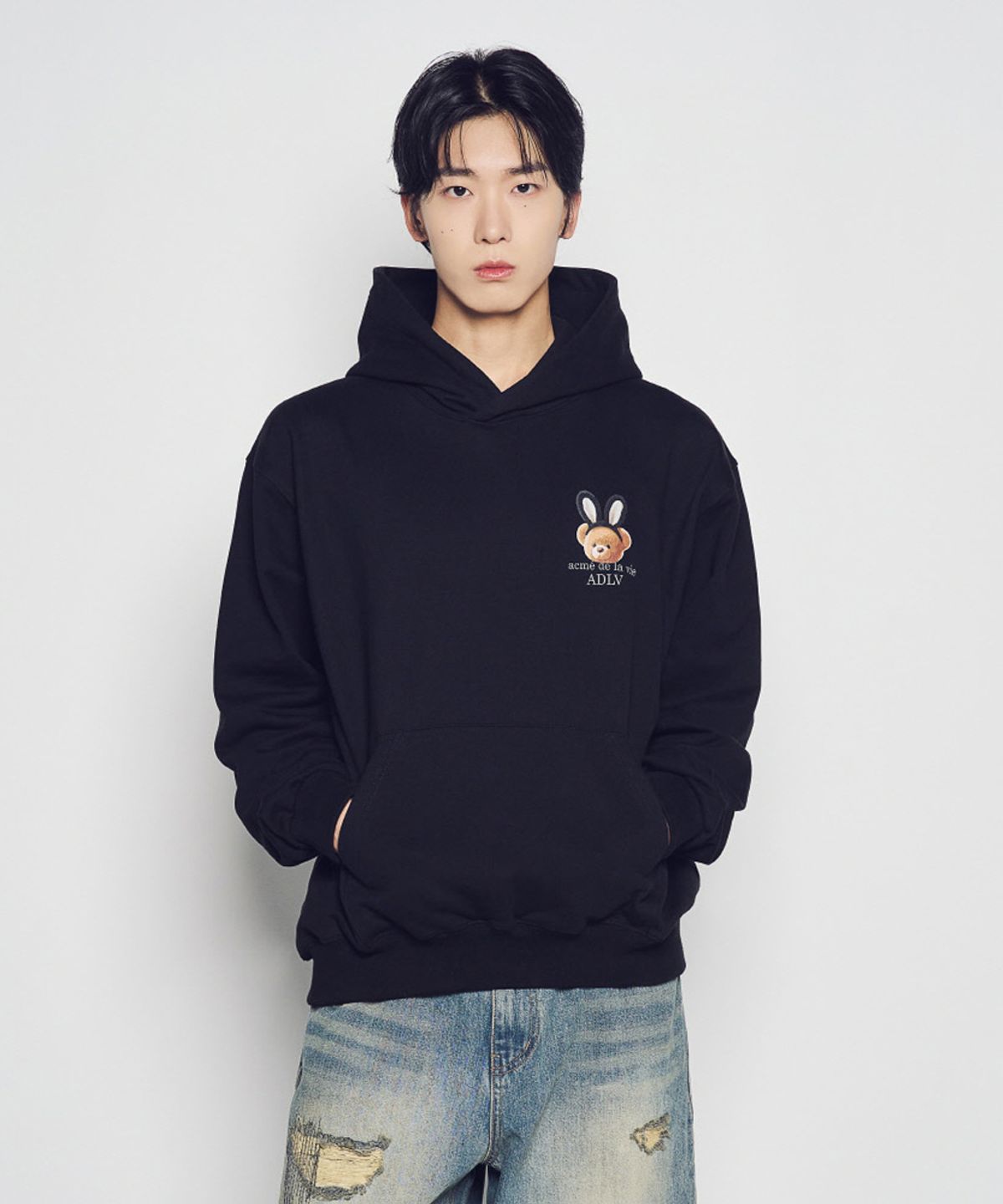 아크메드라비(ACME DE LA VIE) RABBIT BEAR DOLL LOGO HOODIE (2COLOR)