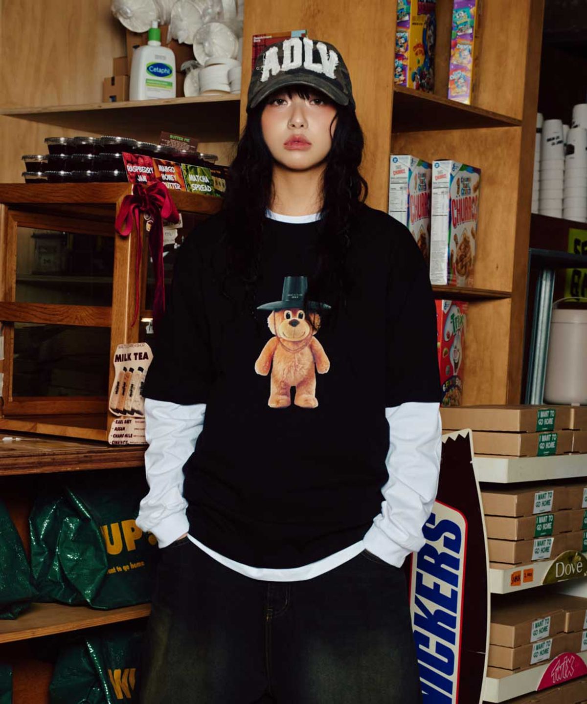 아크메드라비(ACME DE LA VIE) GAT AC BEAR SHORT SLEEVE T-SHIRT (2COLOR)