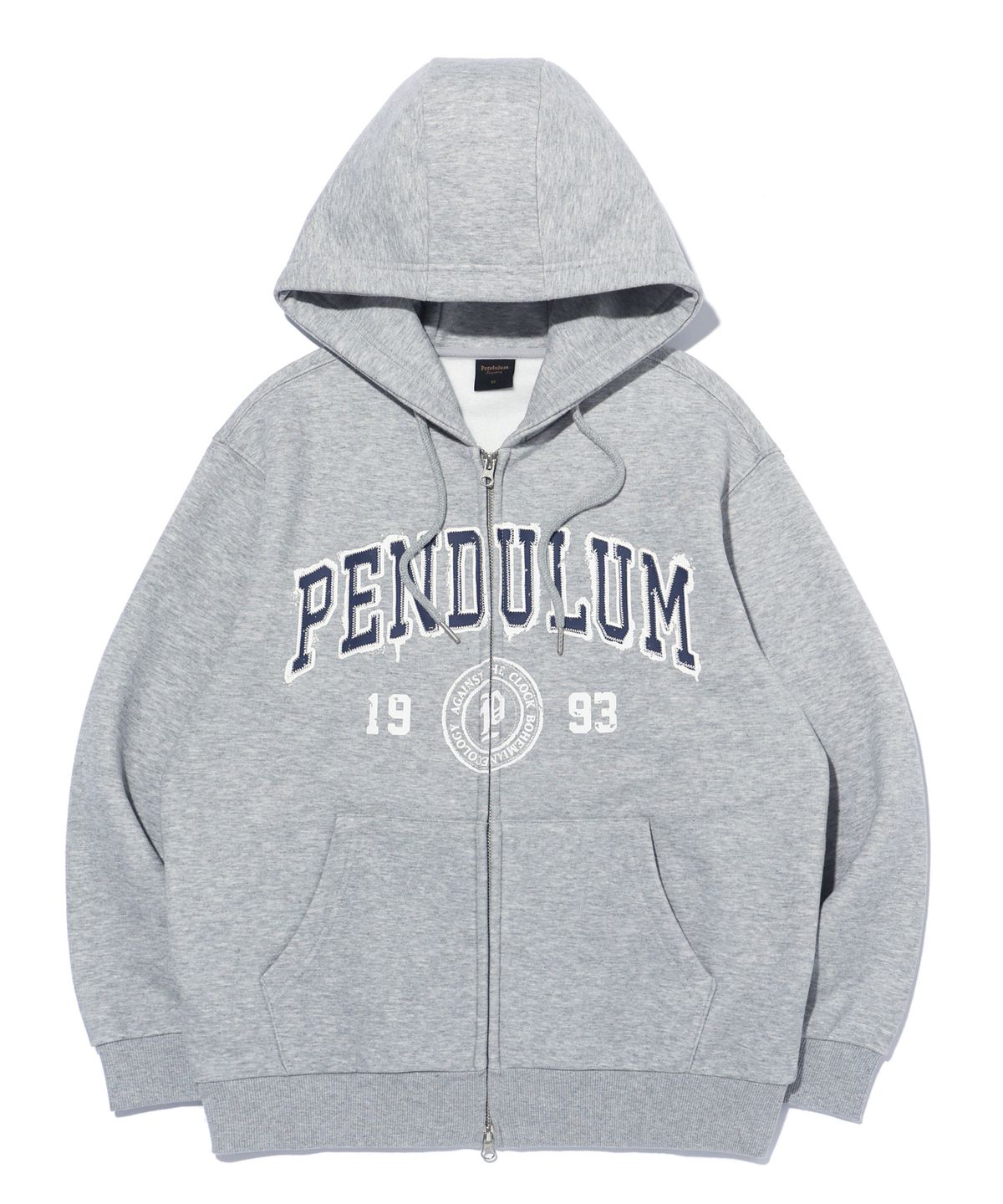 펜듈럼(PENDULUM) 써클 아치로고 후드집업 LP4TU886_MELANGE GREY