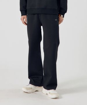 남녀공용 쿠션지 세미와이드 팬츠[매트 블랙]_HF4TP082