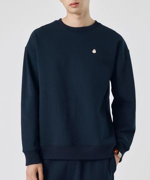 남녀공용 쿠션지 스웻셔츠 [딥 블루]_HF4TS081