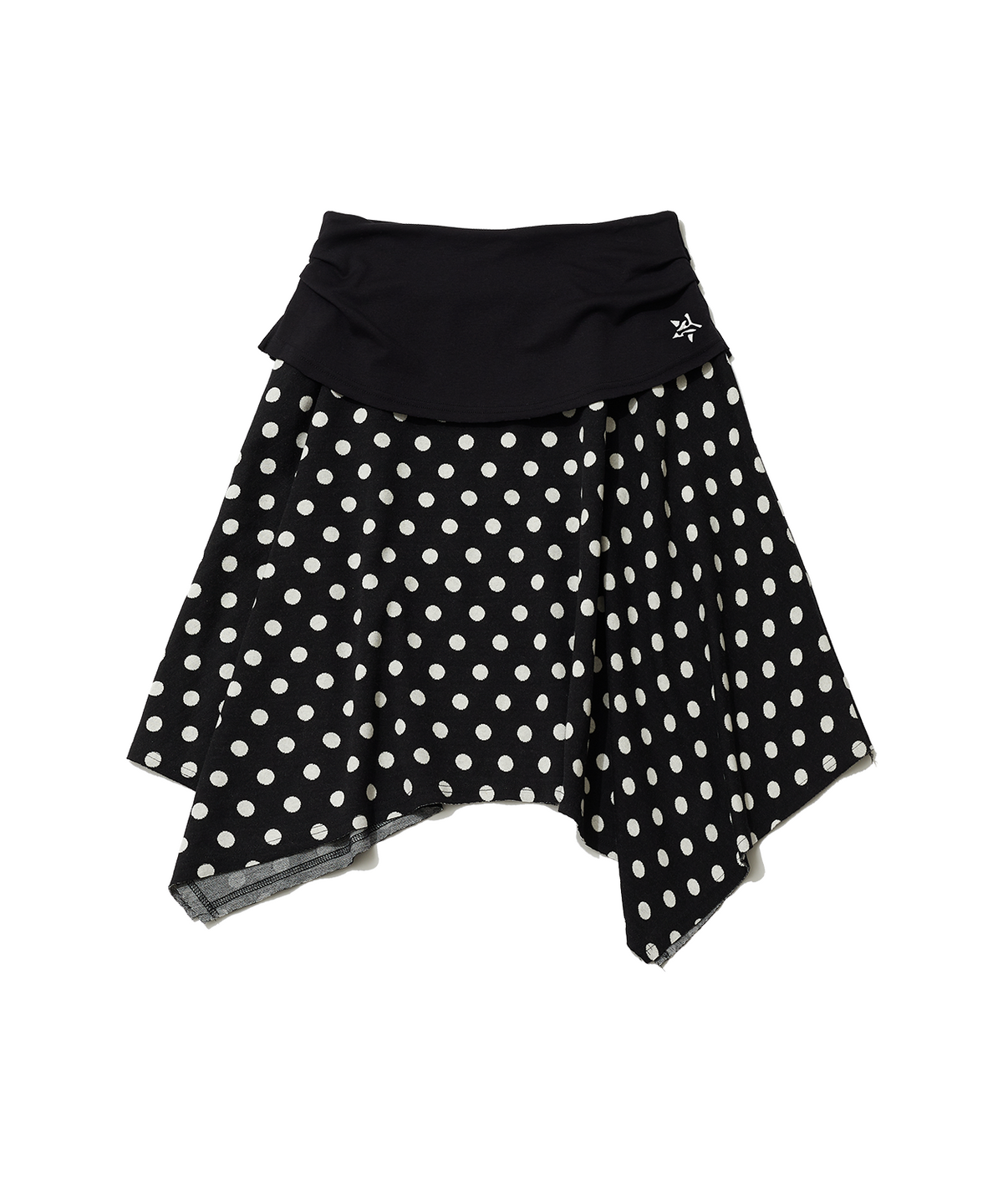 잇자바이브(ITZAVIBE) DOT SYMBOL UNBALANCED SKIRT