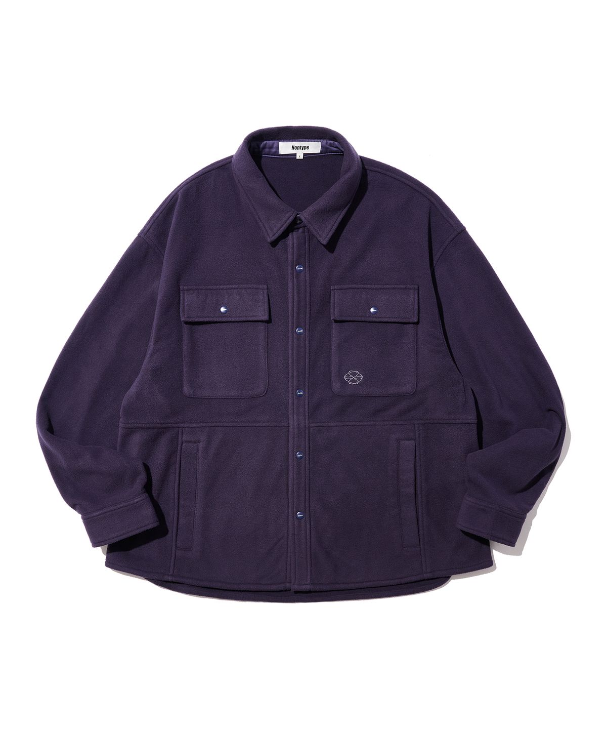 논타입(NONTYPE) FLEECE WORK SHIRTS (DEEP PURPLE)