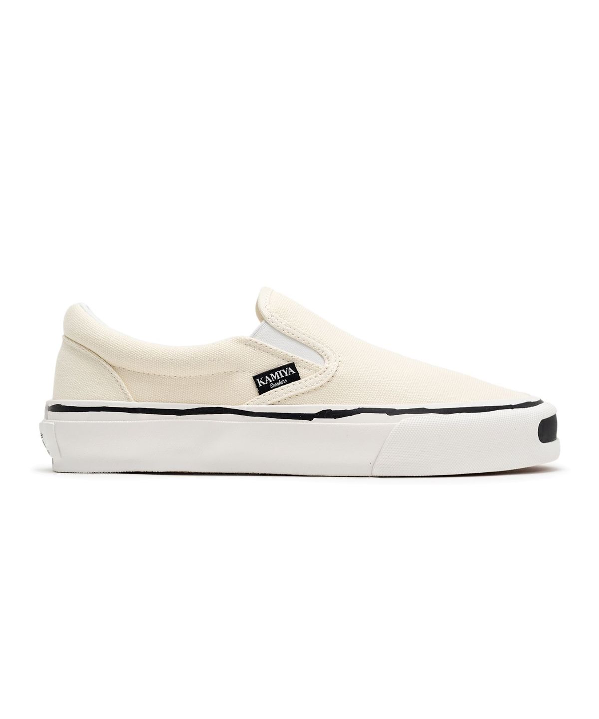 카미야(KAMIYA) Cornell Vulcanized Sneaker - WHITE