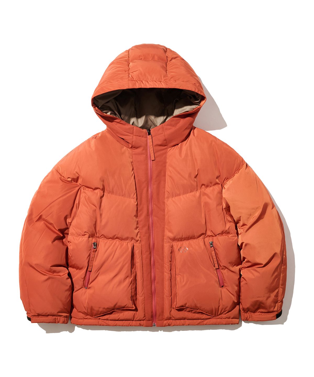 논타입(NONTYPE) HOOD LAYERED DOWN PARKA (ORANGE)