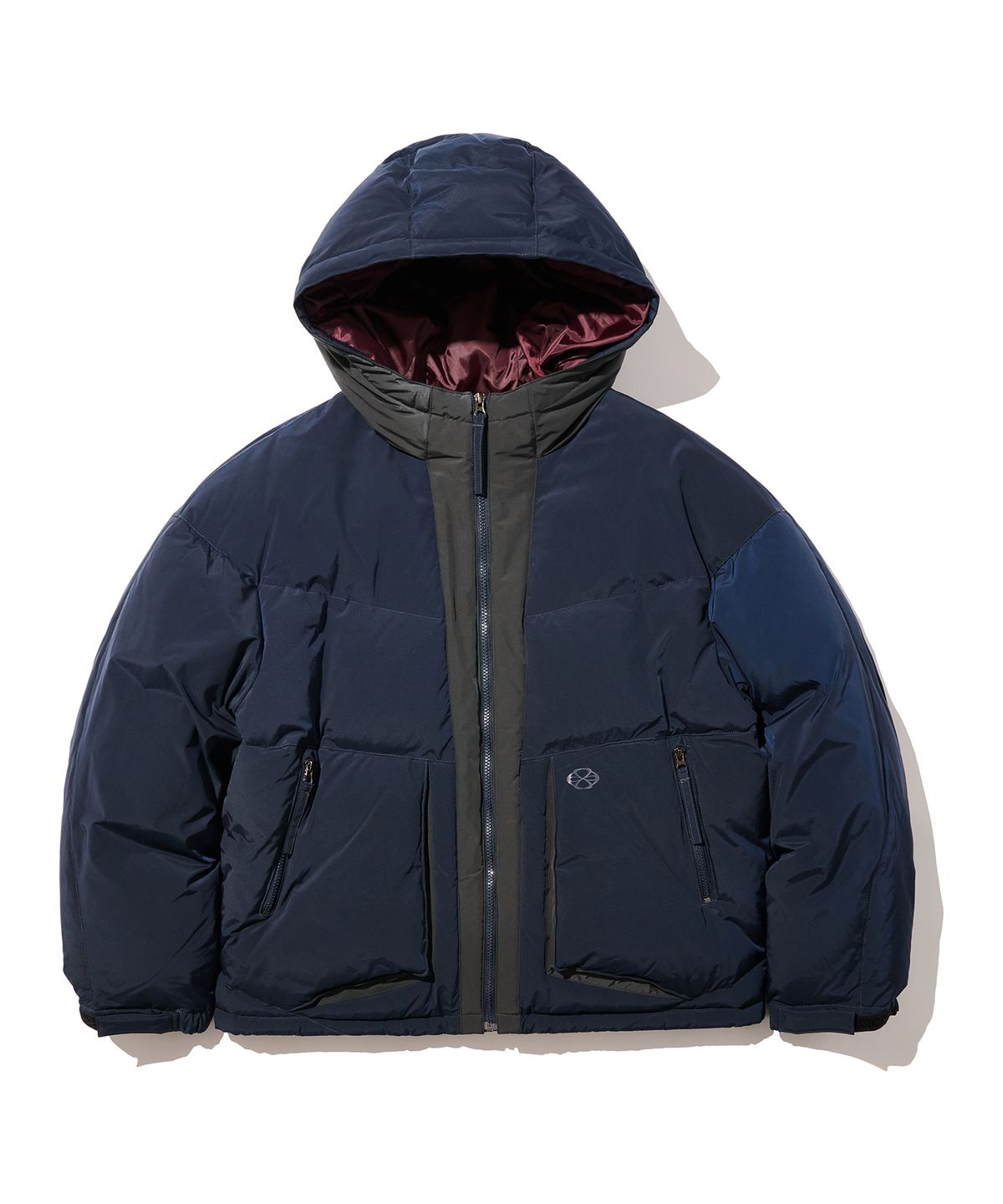 논타입(NONTYPE) HOOD LAYERED DOWN PARKA (NAVY)