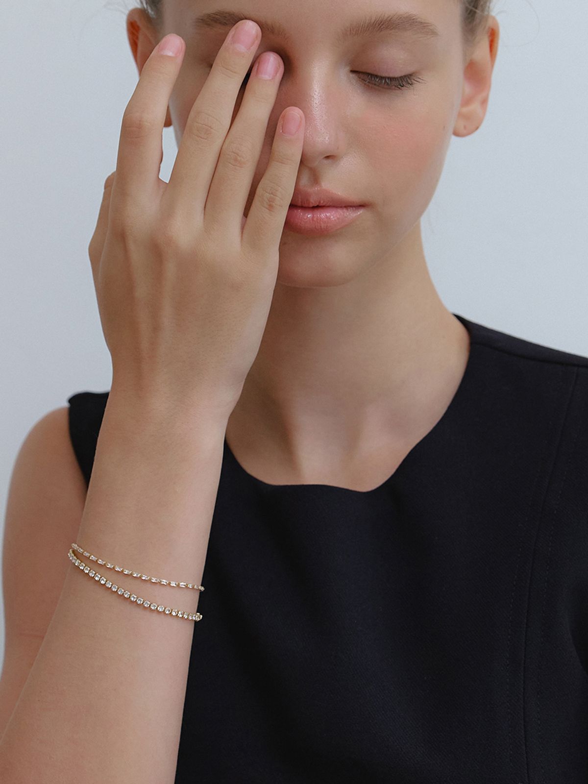 오블라(OVLA) BAGUTTE TENNIS BRACELET_GOLD JB006