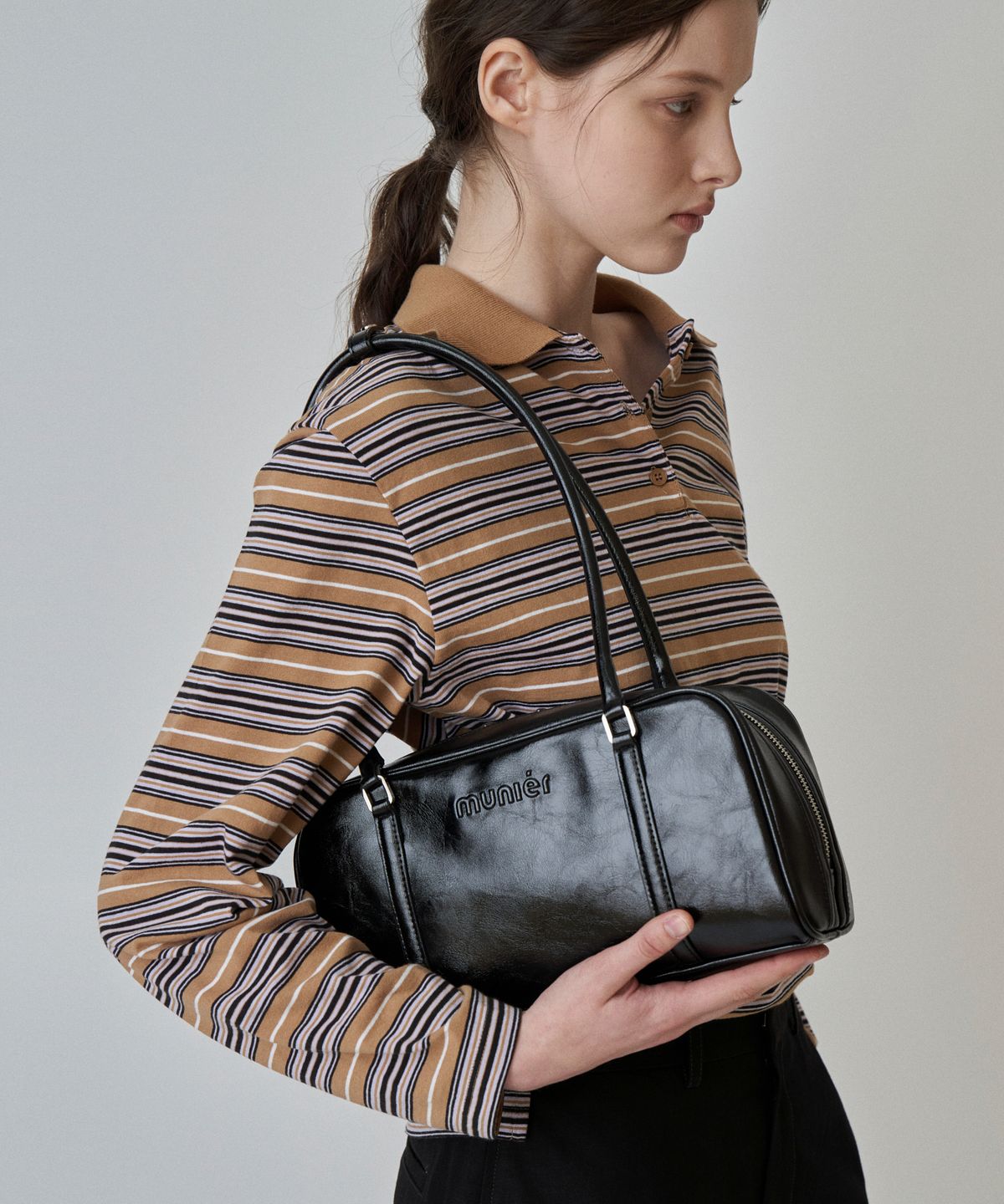 뮤니에(MUNIER) LAYER SHOULDER BAG_4COLORS