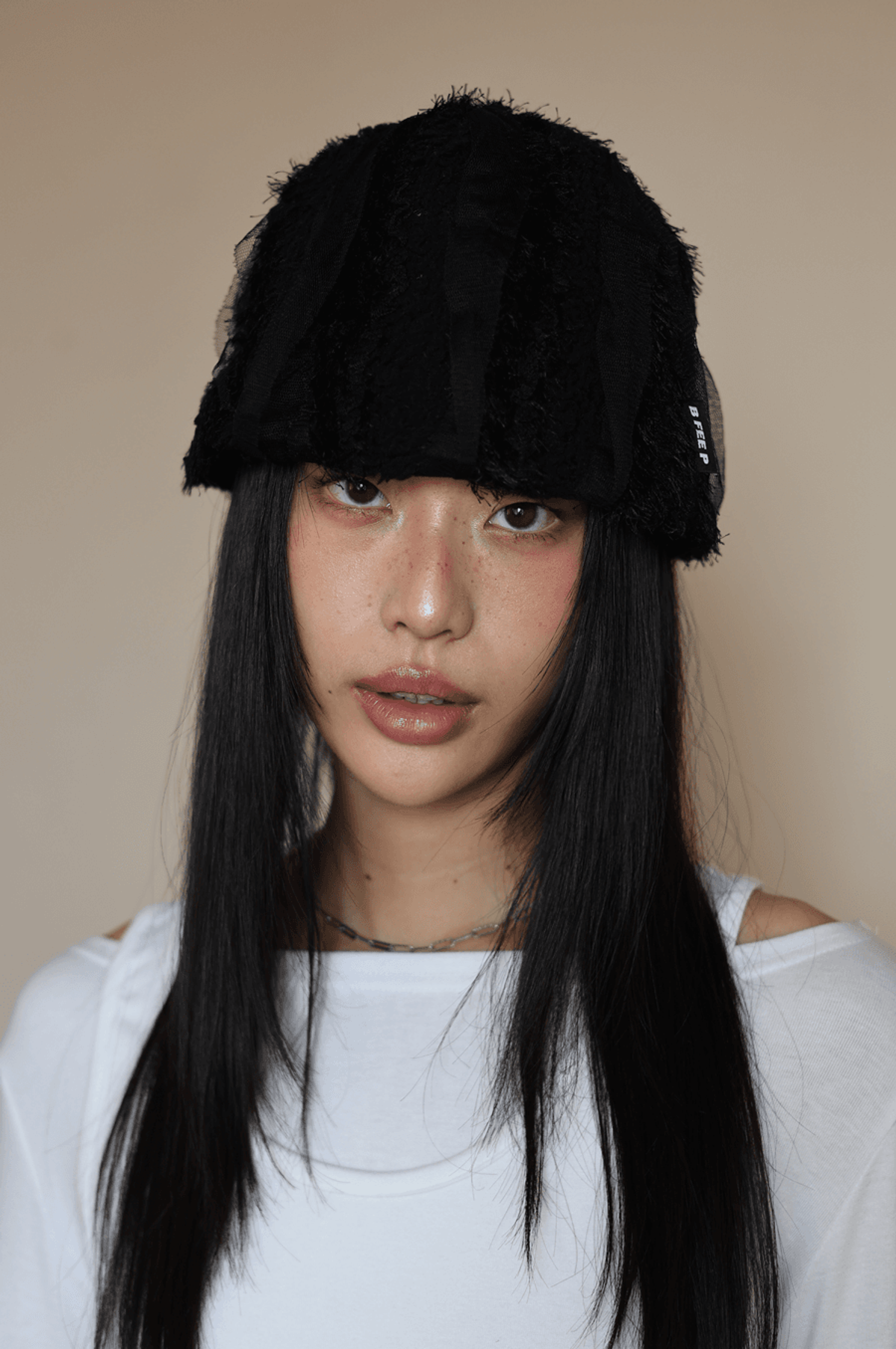 비피피(BFEEP) lace beanie_black