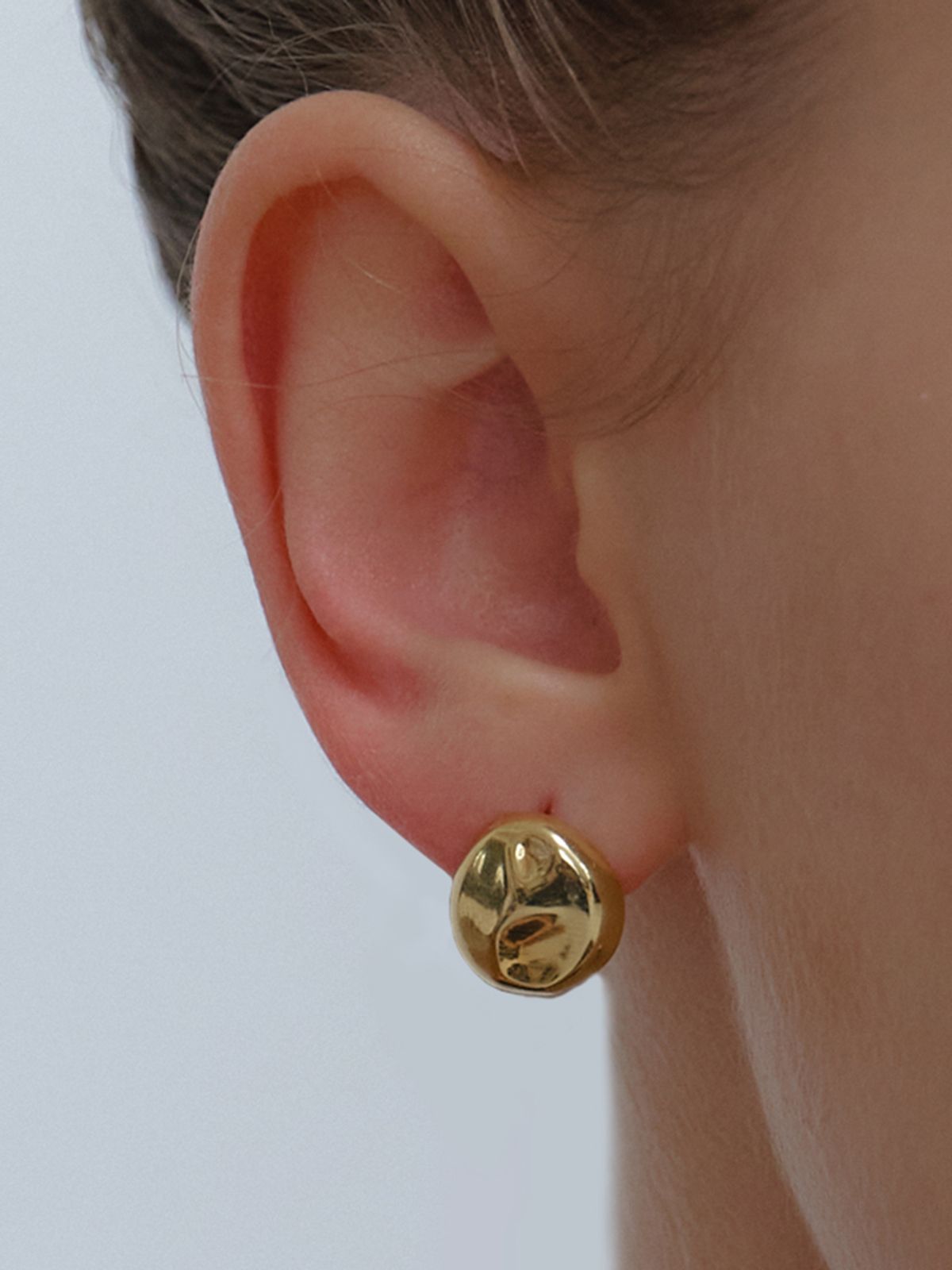 오블라(OVLA) hammering circle earring_2color JE069