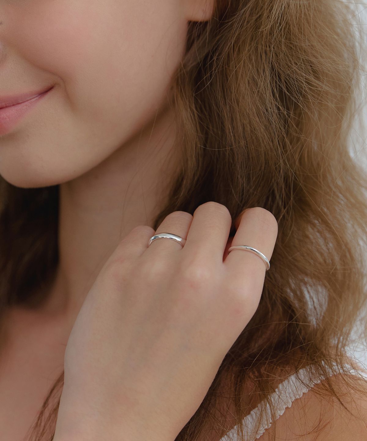 오블라(OVLA) texture daily ring set_2color JR007