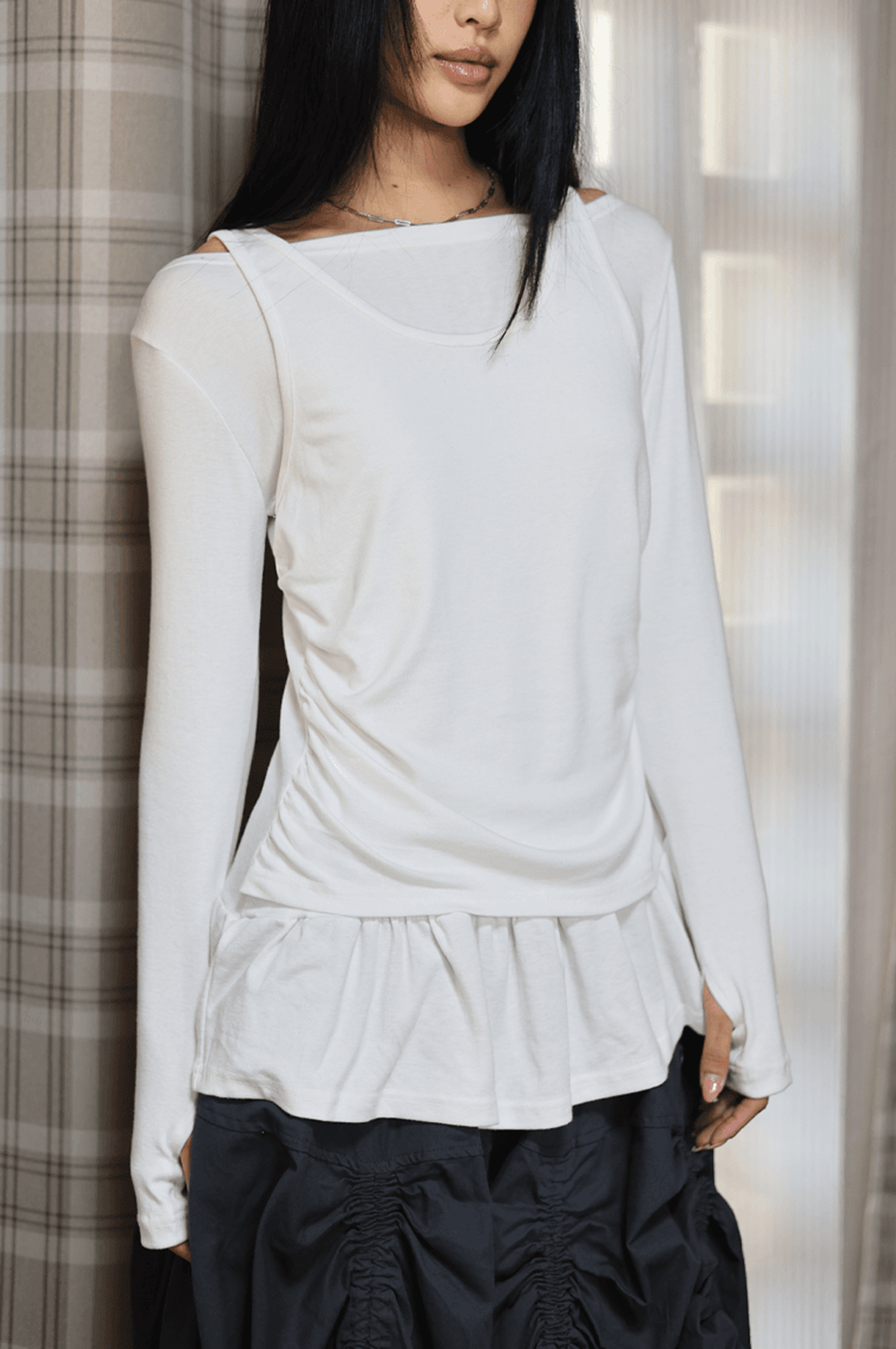 비피피(BFEEP) ripple warmer tee_ivory