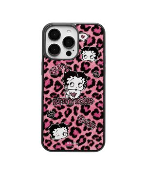 베티붑 코지 레오파드 퍼 에폭시 범퍼 폰케이스_핑크