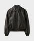 FAKE LEATHER SINGLE JACKET [DARK BROWN]