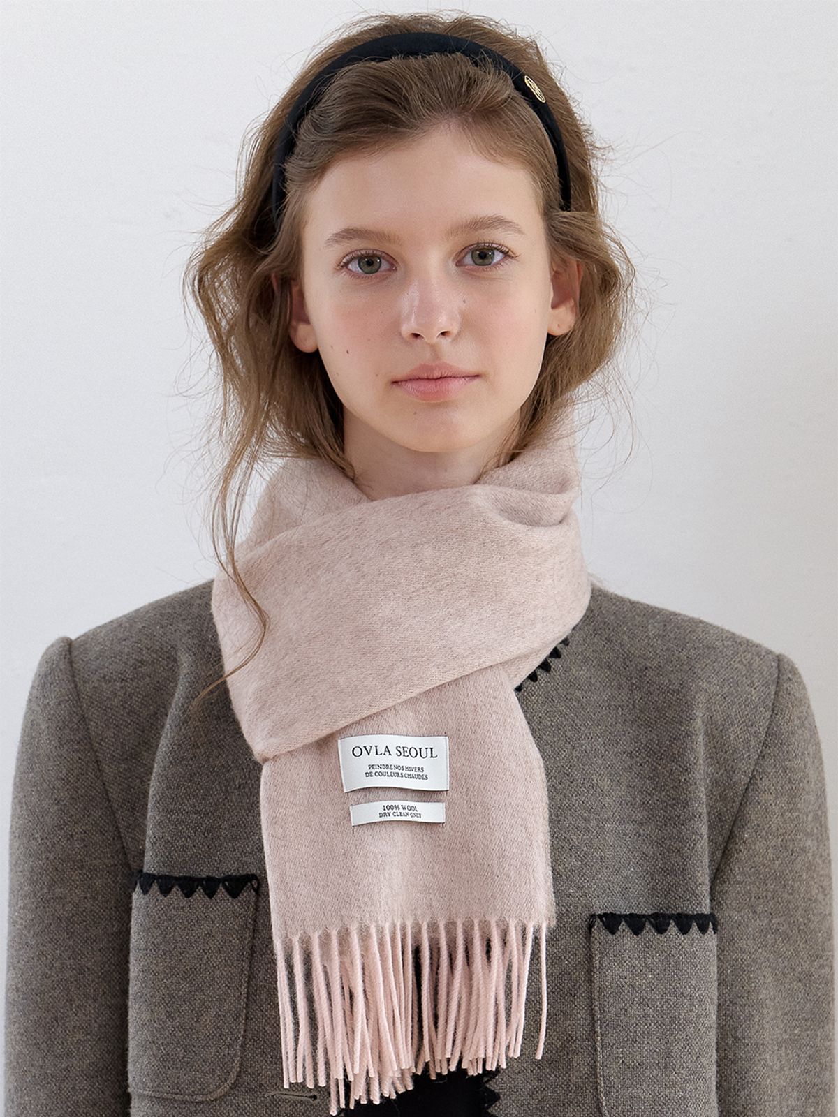 오블라(OVLA) (선물포장) (WOOL100) TWO TONE WOOL MUFFLER_4COLOR MF021