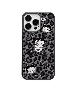베티붑 코지 레오파드 퍼 에폭시 범퍼 폰케이스_블랙