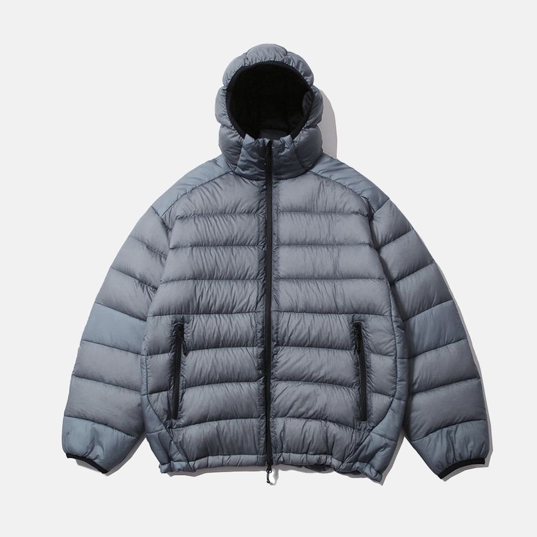 [AW25] HELIUM HOODED DOWN JACKET / SHEER DUSTY BLUE
