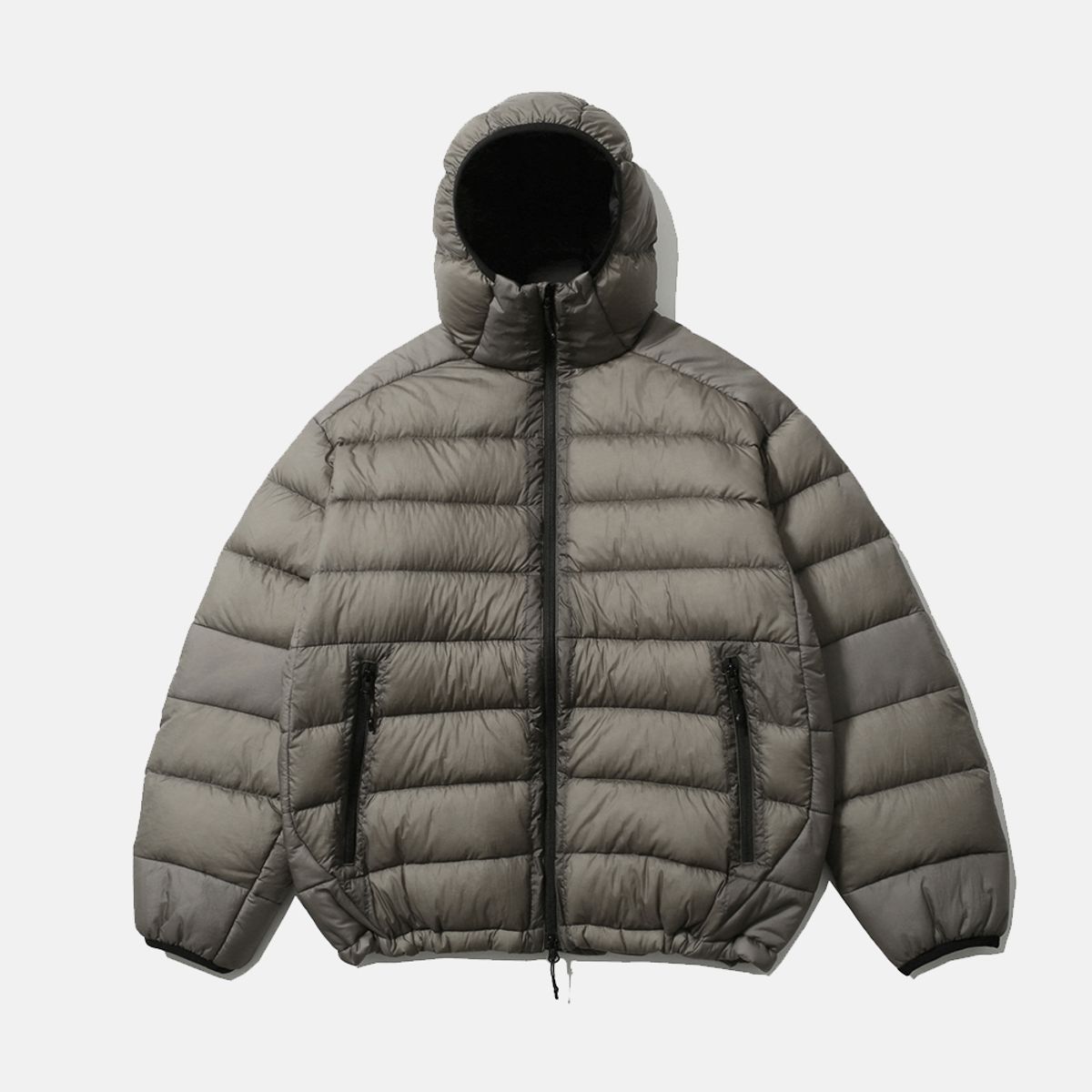 모이프(MOIF) [AW25] HELIUM HOODED DOWN JACKET / SHEER OLIVE