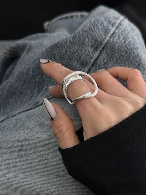 [925실버] 아웃 프레임 링