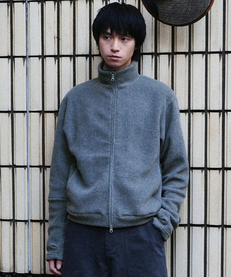 UNIFORM FLEECE ZIP-UP JERSEY (MELANGE GRAY)