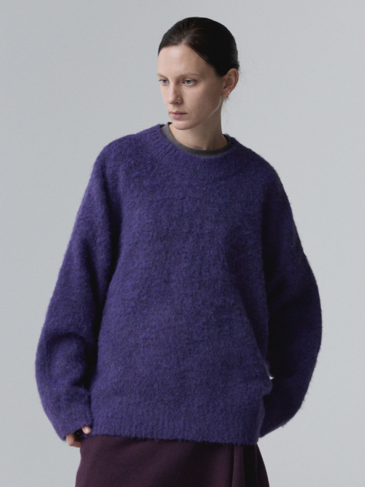 아코크(ACOC) Brushed Blend Pullover_Deep Purple