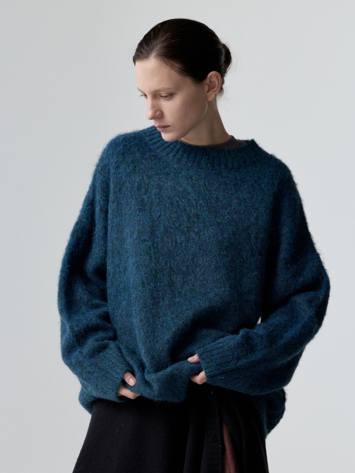 아코크(ACOC) Brushed Blend Pullover_Teal Green