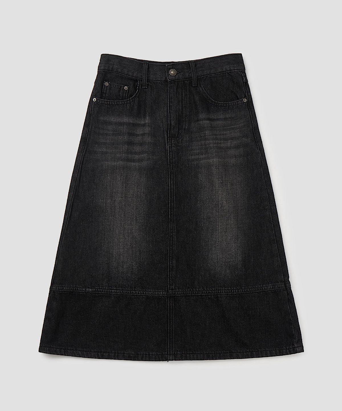 아포엠(APOEM) Denim Midi Skirt