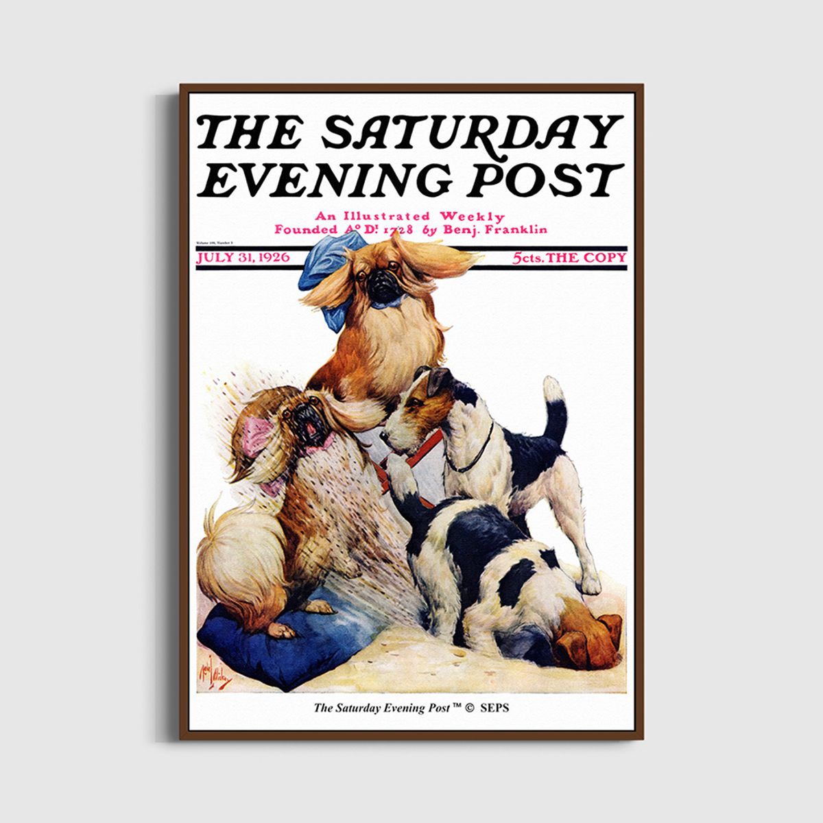 더 새터데이 이브닝 포스트(THE SATURDAY EVENING POST) SEP Framed Poster_Digging Doggy