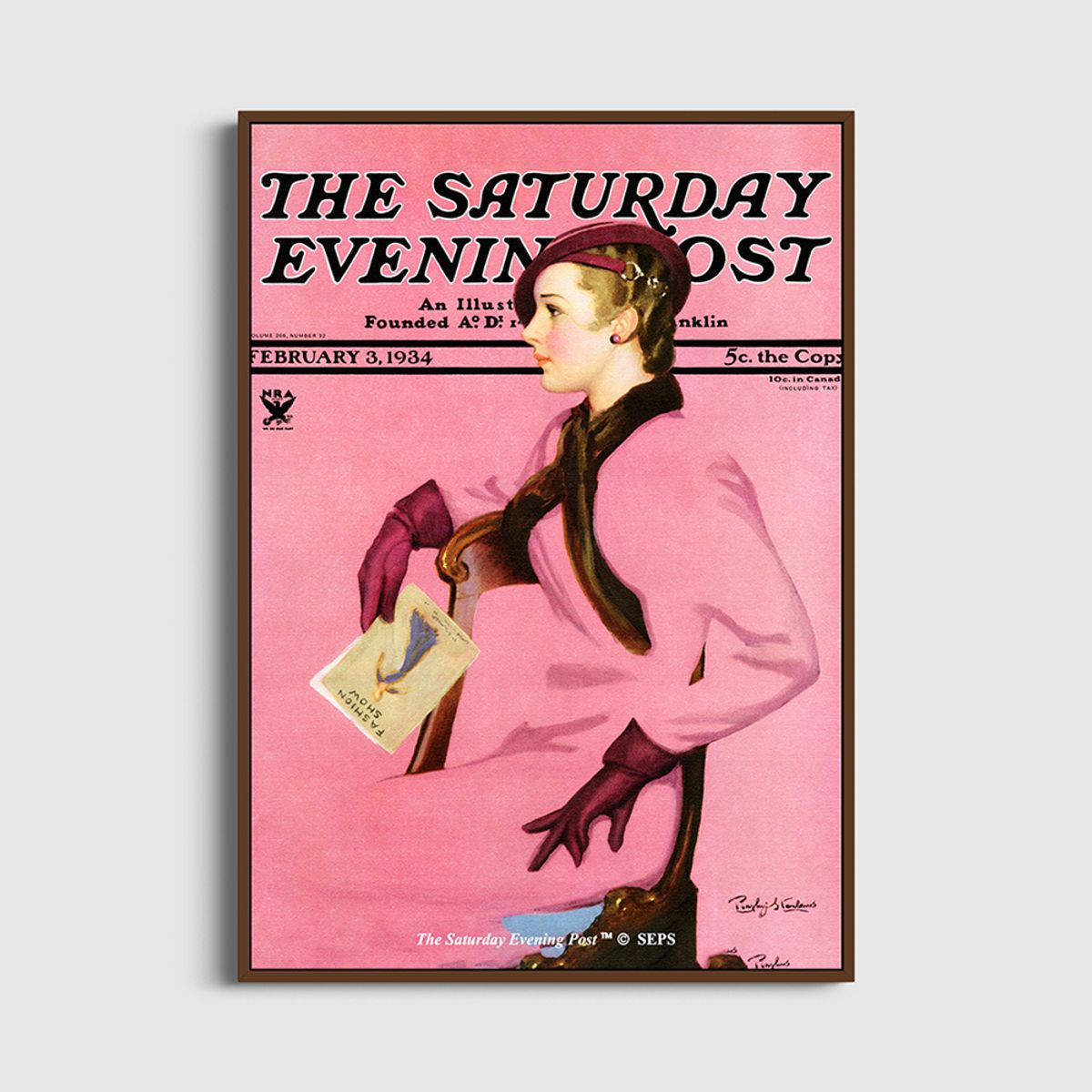 더 새터데이 이브닝 포스트(THE SATURDAY EVENING POST) SEP Framed Poster_At the Fashion Show