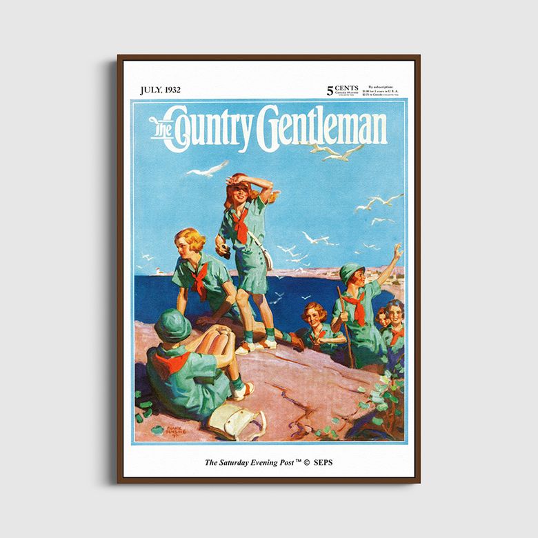 SEP Framed Poster_Girl Scouts at Sea Shore