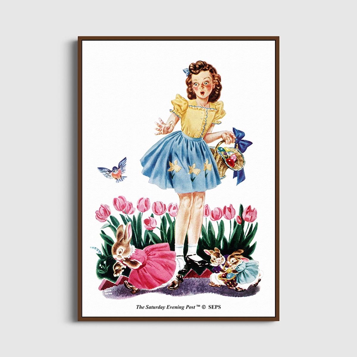 더 새터데이 이브닝 포스트(THE SATURDAY EVENING POST) SEP Framed Poster_Gathering Eggs