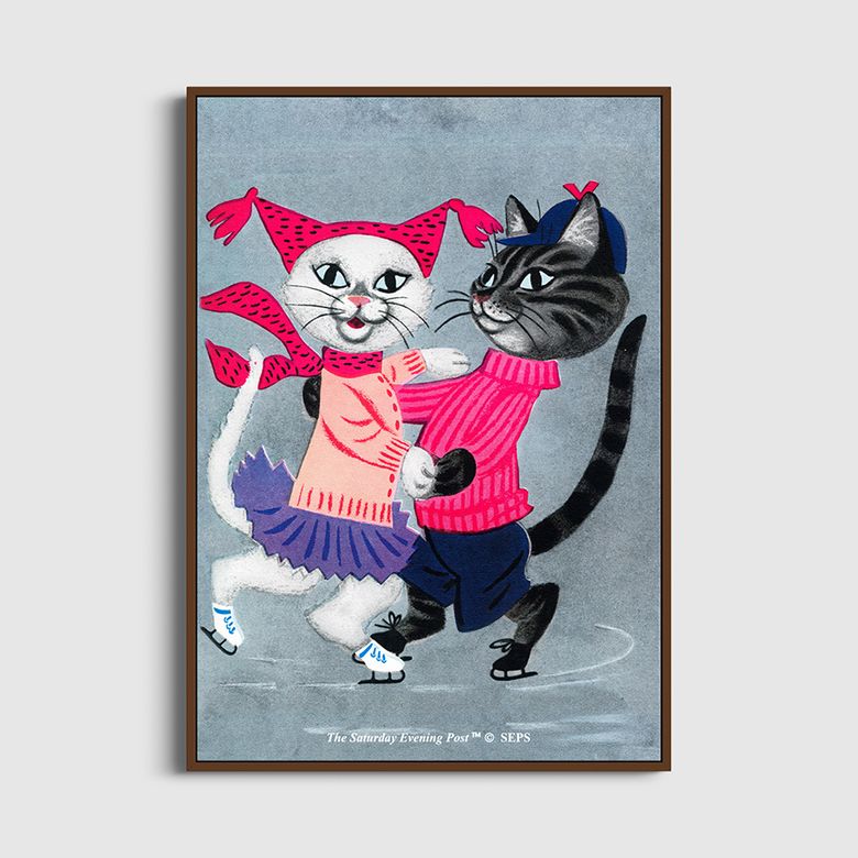 SEP Framed Poster_Skating Cats