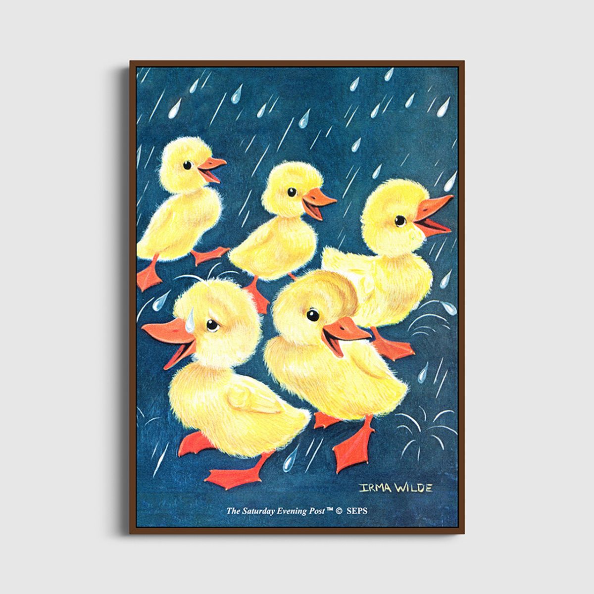 더 새터데이 이브닝 포스트(THE SATURDAY EVENING POST) SEP Framed Poster_Ducks in the Rain