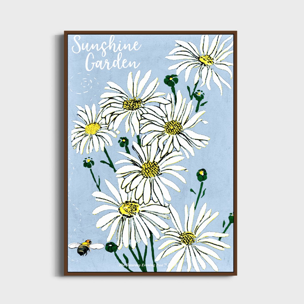 더 새터데이 이브닝 포스트(THE SATURDAY EVENING POST) SEP Framed Poster_Autumn Garden Daisies
