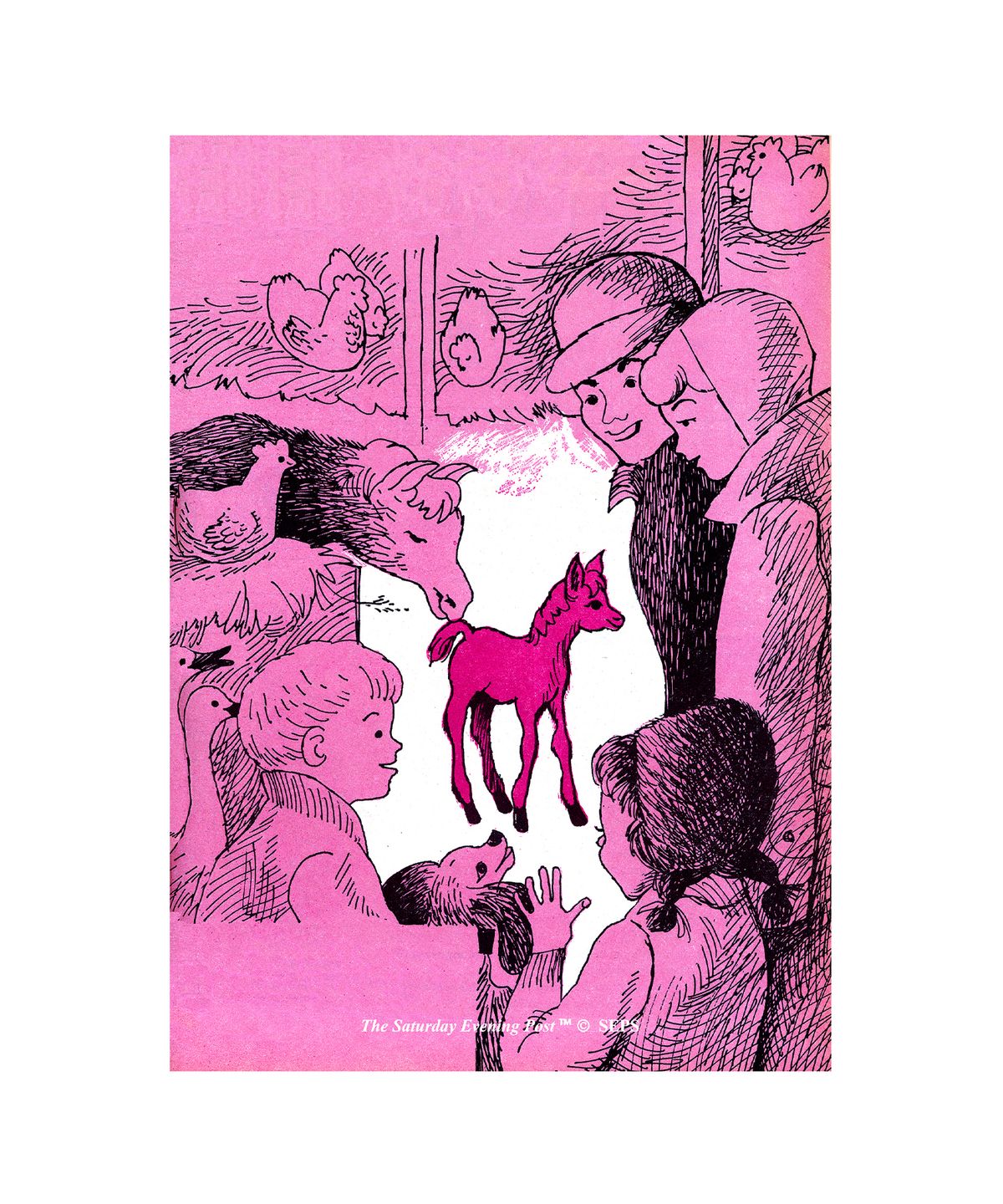 더 새터데이 이브닝 포스트(THE SATURDAY EVENING POST) SEP Framed Poster_Here’s a Newcomer