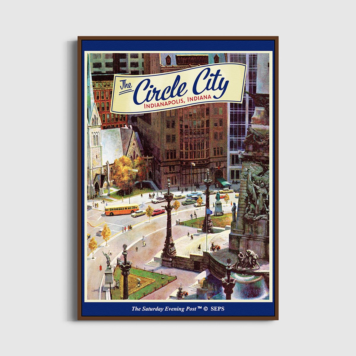 더 새터데이 이브닝 포스트(THE SATURDAY EVENING POST) SEP Framed Poster_Monument Circle