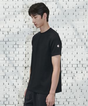 올라운드 소프트 세미 머슬핏 하프셔츠 (Black)