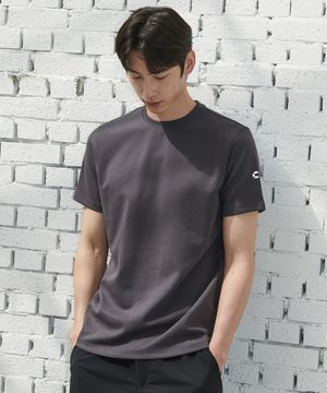 올라운드 소프트 세미 머슬핏 하프셔츠 (Charcoal)