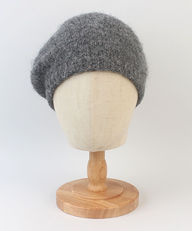 Wool Gray Knit Beret 울베레모