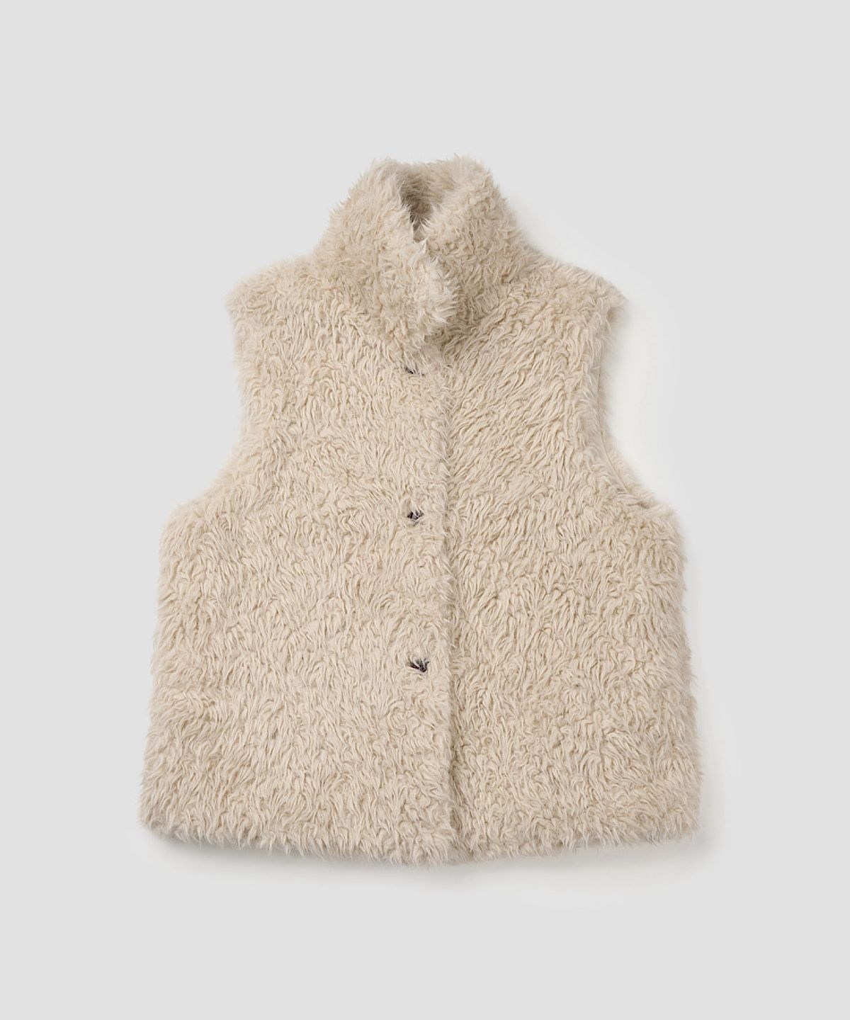 아포엠(APOEM) Fur Leather Vest (2C)