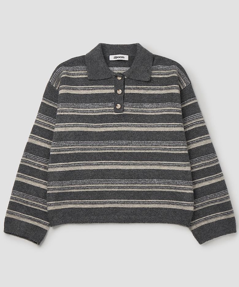 Stripe Collar Knit (2C)